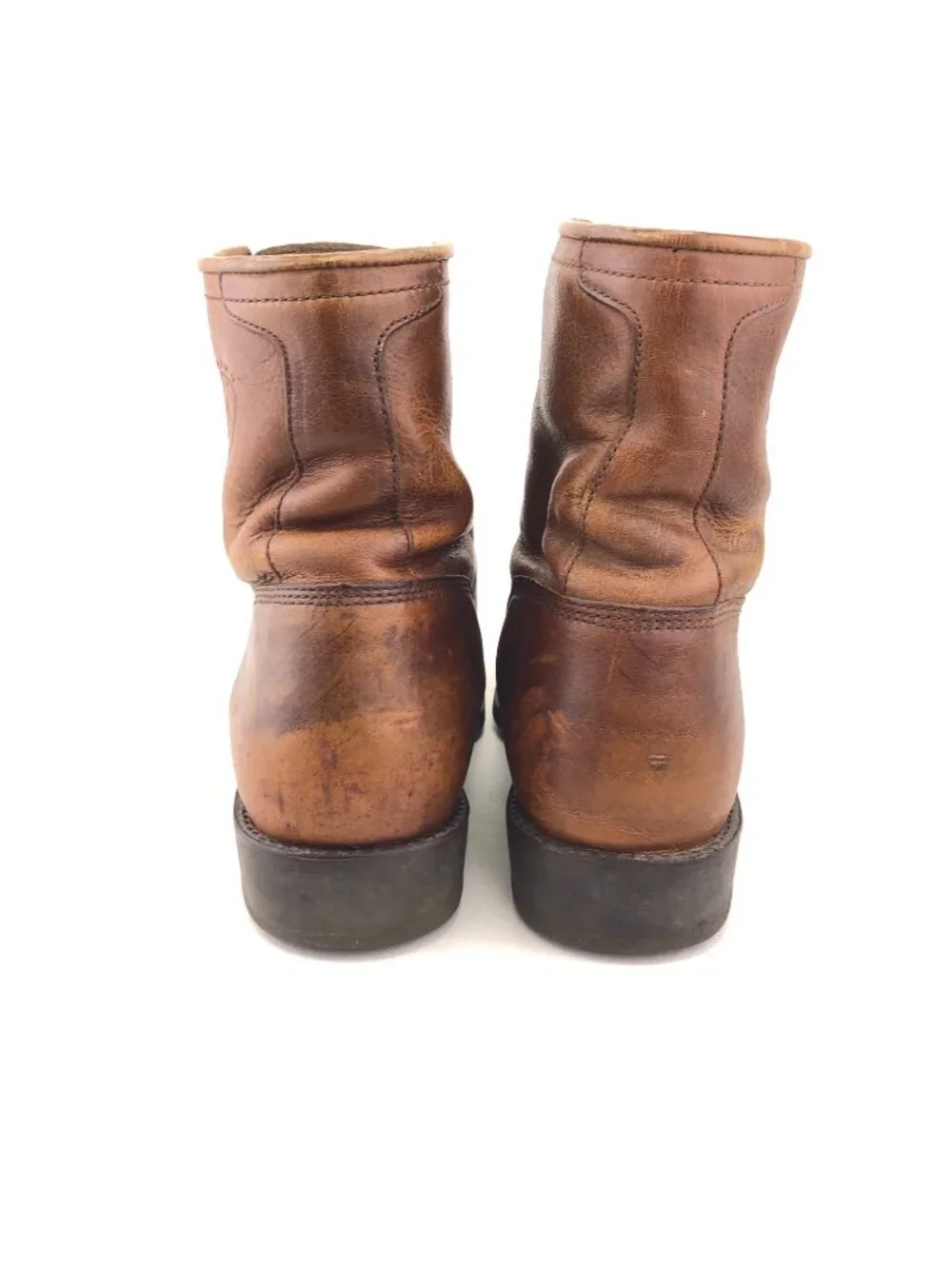 Ariat Heritage Brown Leather Kiltie Western Lacer Boots 11